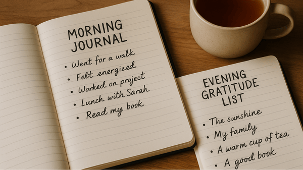 Daily manifestation routine with journaling and gratitude practice